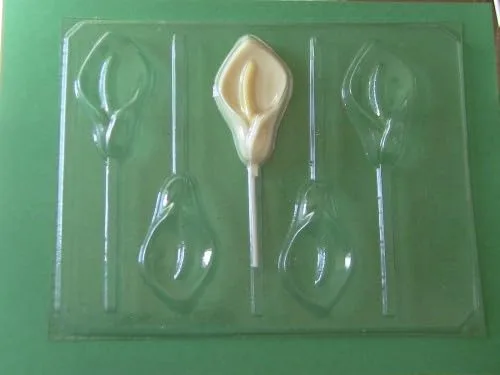 Miniatura 2 de Molde de piruleta de caramelo de chocolate con flores de lirio