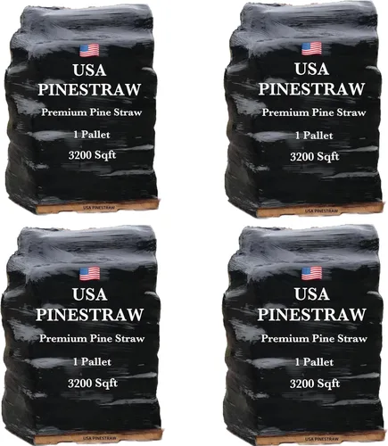 Miniatura 14 de Long Needle Pine Straw Mulch – Cobertura de 3200 pies cuadrados, 1 juego – Paja de pino cosechada en Estados Unidos de primera calidad