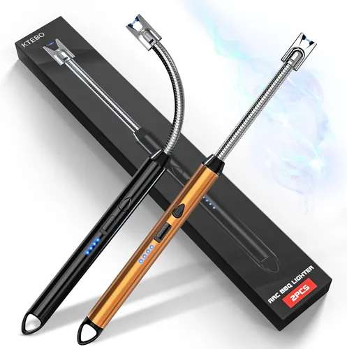 Miniatura 12 de KTEBO 2 Pack Encendedores Eléctricos de Arco de Plasma Recargables - USB de Largo Alcance para Velas Perfumadas, Barbacoa y Camping - Encendedores
