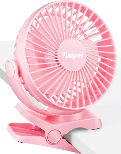 Miniatura 8 de Viniper Ventilador USB con clip de 6 pulgadas, ventilador de escritorio pequeño y portátil: rotación de 360°, ventilador de mesa de viento de 3