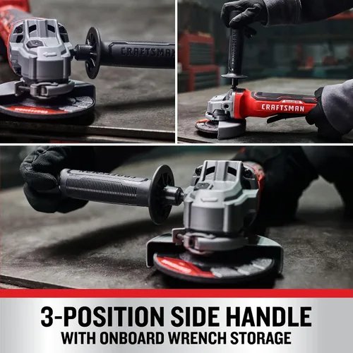 Miniatura 5 de CRAFTSMAN V20 - Amoladora angular inalámbrica de 4-1/2 pulgadas, solo herramienta (CMCG451B)