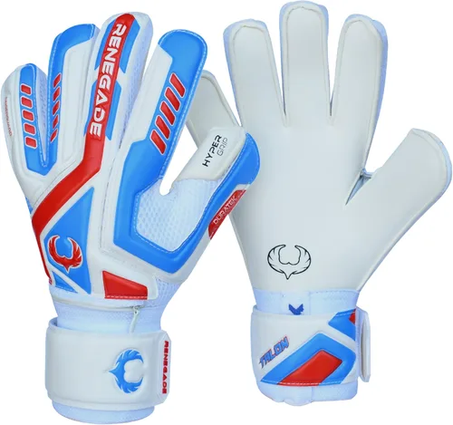 Guantes de portero Renegade GK Talon con protección antimicrobiana (tallas 5-11, 5 estilos, nivel 3) Pro-Tek Fingersaves y Hyper Grip XD de 3.5 + 3