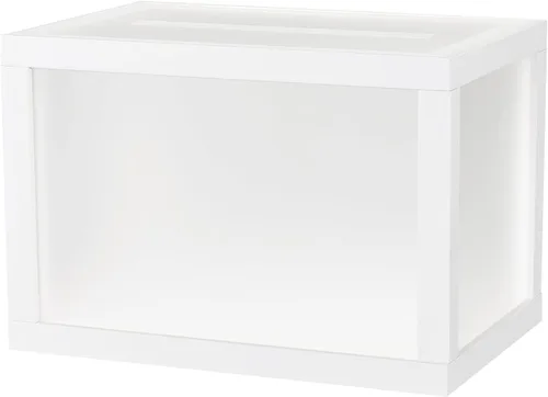 Miniatura 8 de AW BRIDAL Caja de tarjetas de boda esmerilada para recepción, 10.5 x 7 x 7 pulgadas, soporte para caja de sobres de dinero para graduación, fondo