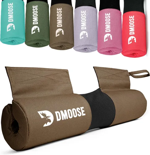 Miniatura 13 de DMoose Fitness Almohadilla de Barra para Empuje de Cadera, Sentadillas y Estocadas - Cojín de Espuma Gruesa Antideslizante para Soporte de Cuello