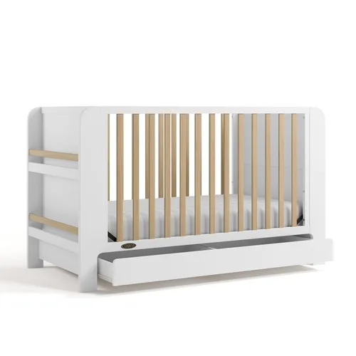 Miniatura 16 de Graco Read-with-Me Cuna convertible 4 en 1 con cajón (Oliva con madera flotante) - Certificado GREENGUARD Gold Se convierte en cama infantil, cama