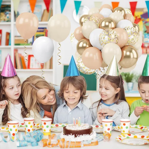 Miniatura 7 de Globos de Confeti Arena Blanca Dorado Rubor, 50 piezas de 12 pulgadas Globos Neutros Beige Dorado Nude para Decoración de Cumpleaños Boda Despedida