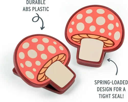 Miniatura 7 de Genuine Fred SHROOMATES, clips para bolsa de setas, juego de 4
