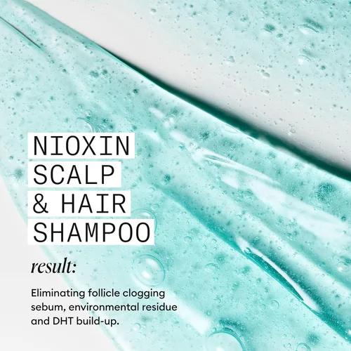 Miniatura 9 de Nioxin System 3 - Champú para el cuero cabelludo + engrosamiento del cabello, para cabello teñido, seco y dañado con ligero adelgazamiento, mantiene