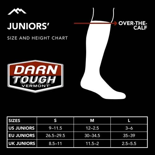 Miniatura 3 de Darn Tough Calcetines de nieve OTC de peso medio con cojín para niños Pow Cow (estilo 3804)