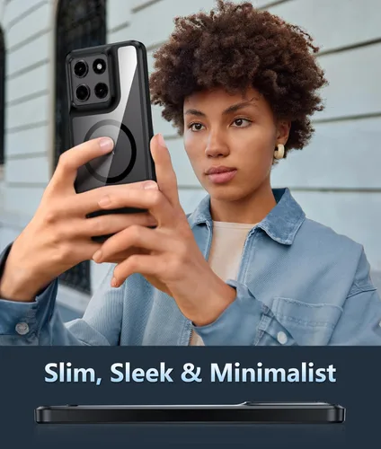 Miniatura 887 de FNTCASE Funda para iPhone 13 Pro-Max: Fundas magnéticas transparentes compatibles con Magsafe Slim anti amarillamiento protección contra caídas