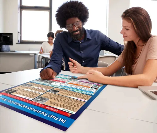 Miniatura 3 de Daydream Education Póster de la lucha por los derechos civiles afroamericanos, laminado, grande, 23.4 x 16.5 pulgadas, decoración de aula de escuela