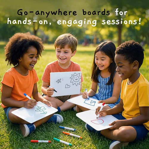 Miniatura 4 de Board Geeks Mini pizarra de borrado en seco para niños, paquete de 3, pizarras blancas pequeñas de 9 x 12 pulgadas para estudiantes y profesores