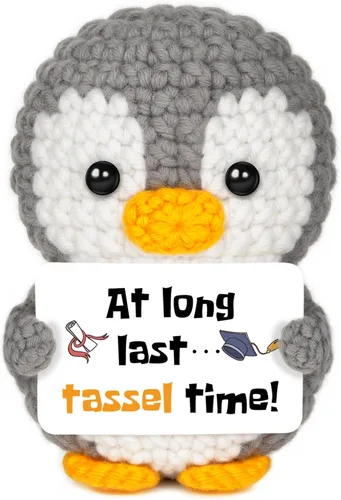 Miniatura 20 de Regalos para relaciones a larga distancia para novio, novia, amistad, regalos de Thinking of You para mejor amiga, pareja, pingüino de ganchillo