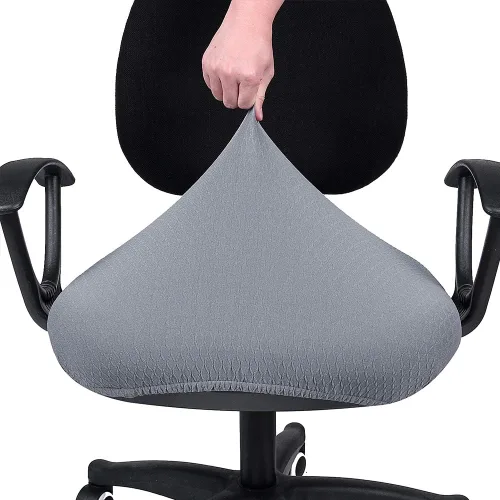 Miniatura 5 de Smiry - Fundas de asiento elásticas para silla de oficina y computadora con estampado jacquard, desmontables, lavables, antipolvo, protectores