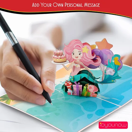 Miniatura 6 de Tarjeta desplegable de feliz cumpleaños Tarjeta de felicitación de cumpleaños con globos emergentes 3D para niños, adultos, familiares y amigos, 5