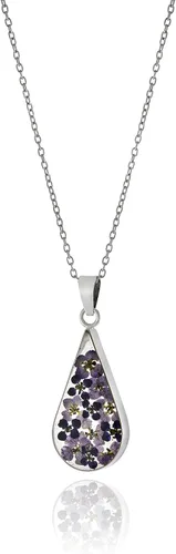 Miniatura 25 de Amazon Essentials Collar con colgante de flor prensada de plata de ley y oro sobre plata esterlina (anteriormente colección Amazon)