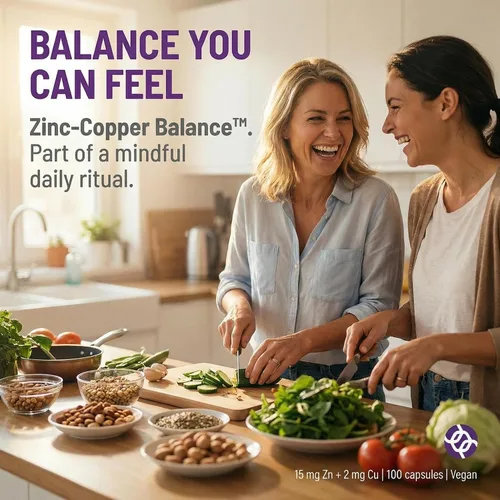 Miniatura 6 de AOR Equilibrio de zinc y cobre 100 cápsulas veganas, suministro para 100 días