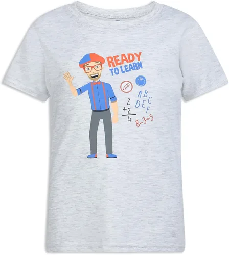 Miniatura 4 de Blippi Boys 3 Pack T-Shirts for Infant and Toddler BlueOrangeGrey
