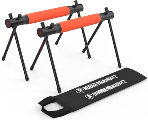 Rubberbanditz Parallette, barras paralelas y estación de fondos | Equipo de entrenamiento de gimnasio en casa, barras L-Sit y equipo de calistenia