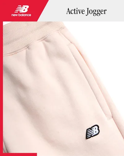 Miniatura 62 de New Balance Pantalones deportivos para niña, forro polar de mezcla de algodón suave con cordón y bolsillos (tallas 8-16)