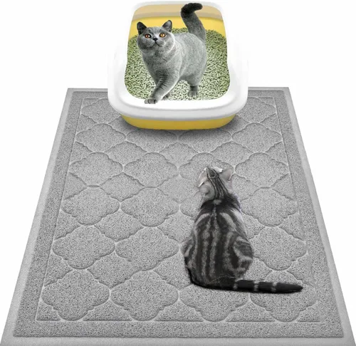 Miniatura 18 de WePet Tapete para caja de arena para gatos, almohadilla de PVC de alta calidad, alfombra de captura duradera, sin ftalatos, resistente a la orina