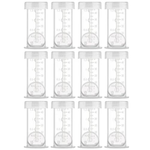 Maymom Botellas de Colostro y Almacenamiento con Tapas a Prueba de Fugas, Almacenamiento de Leche Materna en Congelador o Refrigerador, Hechas Sin