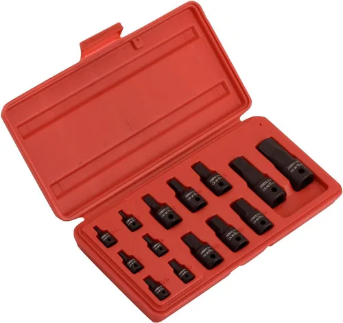 Miniatura 2 de Neiko 01141B - Juego de llaves de vaso Allen, juego de llaves métricas, 2.5 mm a 19 mm, 1/4 pulgada, 3/8 pulgada y 1/2 pulgada de transmisión, acero