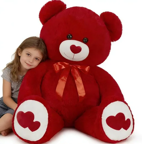 Miniatura 10 de Tezituor Oso de Peluche Marrón Beige de 24 Pulgadas - Juguetes de Oso de Peluche para Niños y Niñas
