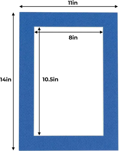 Miniatura 129 de 8.5x11 Mat for 11x14 Frame - Precut Mat Board Acid-Free Brown 8.5x11 Photo Matte Made to Fit a 11x14 Picture Frame, Premium Matboard for Family