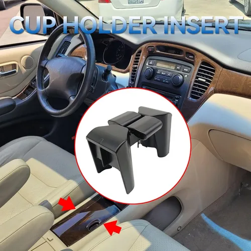 Miniatura 5 de Divisor de portavasos para consola central, inserto de portavasos se adapta a la mayoría de tamaños de taza, compatible con Toyota Highlander 2002