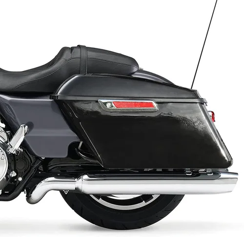 Miniatura 5 de TCT-MOTORPARTS Alforjas rígidas con cierres cromados y llaves compatibles con Harley Touring Road King Street Road Electra Glide 2014 en adelante