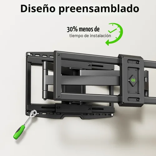 Miniatura 6 de USX MOUNT Diseño deslizante de 8 pulgadas/soporte de pared de movimiento completo resistente para televisores de 32 a 120 pulgadas, soporte de brazo