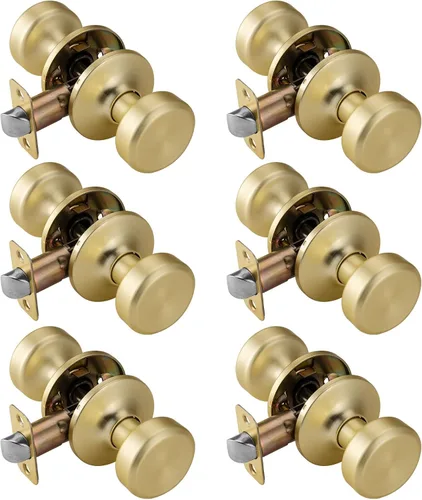 Miniatura 41 de Paquete de 6 pomos de puerta negros con roseta cuadrada, pomos de puerta Pismo con cerradura, manijas de puerta de privacidad interior para baño