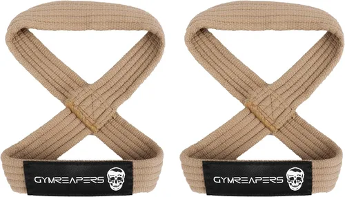 Gymreapers Correas de Levantamiento Figura 8 para Peso Muerto, Powerlifting, Strongman y Entrenamiento Cruzado, Correas de Muñeca Fuertes para Caqui