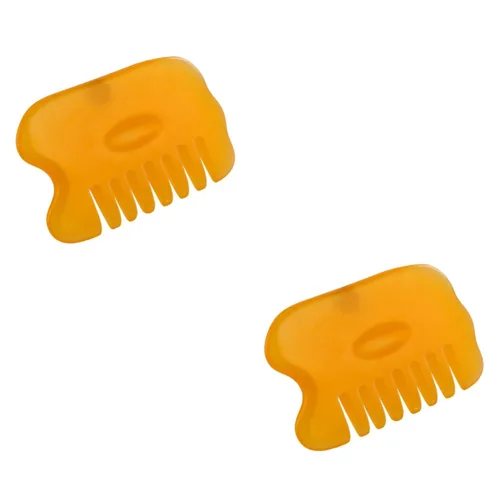 Healifty 2 unids Peines Natural Peine Cuerpo Gatillo Guasha Pelo Cera de Abejas Meridiano Cuero Cabelludo Rascador Músculo Raspador Resina Sha