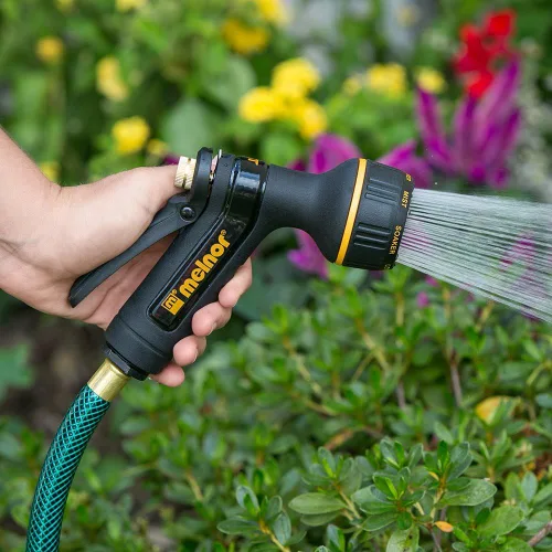 Miniatura 4 de Boquilla de manguera Melnor, pulverizador de agua de metal para servicio pesado, Serie XT200