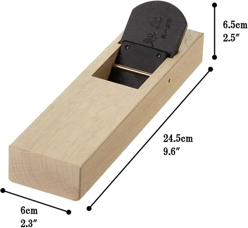 Miniatura 4 de KAKURI KANNA - Plano de mano japonés de 1.969 in para carpintería [sistema de cuchillas reemplazables], herramienta de avión de bloque para biselado
