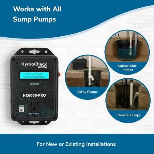 Miniatura 6 de HC5000T - Interruptor electrónico de bomba de aguas residuales, cable de 12 pies, sin entrada de pozo, sistema de alarma inteligente con sensor