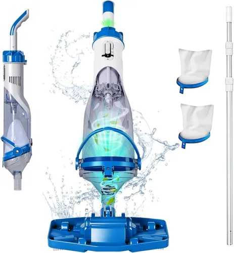 Aspiradora inalámbrica para piscina 2026new para piscinas elevadas, aspiradora recargable de mano para jacuzzi spa, potente succión de 18 GPM, IPX8,