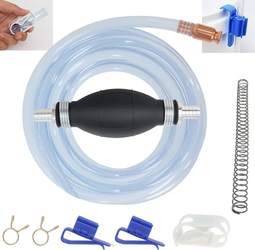 Miniatura 8 de Manguera de sifón de gas de 3/4 pulgadas, sifón agitador para transferencia de gasolina/combustible/agua, manguera autocebante de seguridad de 6 pies