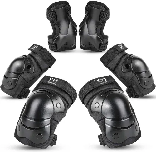Rodilleras y coderas para niños y adultos y jóvenes con muñequeras 3 en 1, equipo de protección para patineta, ciclismo, BMX, bicicleta, patinaje,
