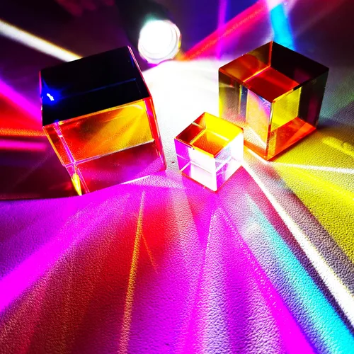 Miniatura 4 de Cubo de colores mezclados con soporte de exhibición pulido de diamante, juguetes científicos y educativos, magníficos juguetes de física Juguete