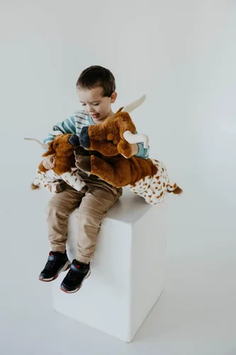 Miniatura 7 de The Petting Zoo Longhorn - Peluche de animales salvajes, regalos para niños, animales salvajes de Onez, peluche de cuerno largo de 12 pulgadas