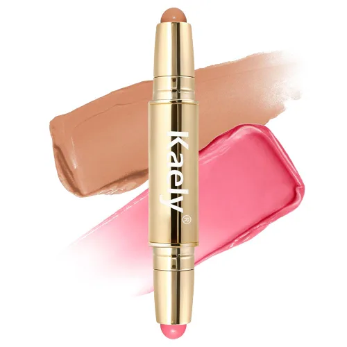 Kaely Contour Blush - Maquillaje multiuso, color crema bronceador para contornear paletas, kit de maquillaje facial, fórmula de acabado radiante 01