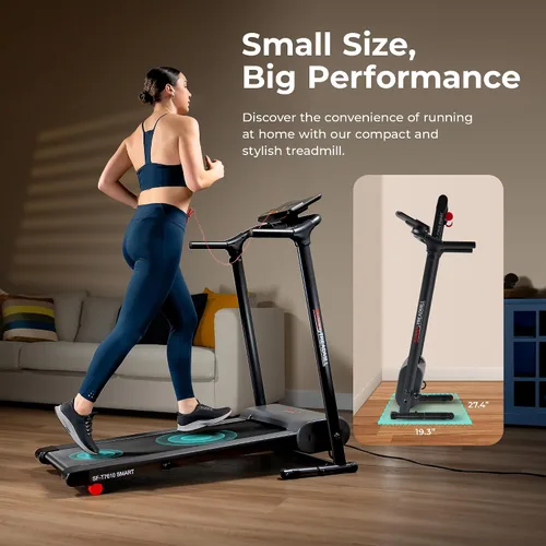 Miniatura 2 de Sunny Health & Fitness Smart Slim Treadmill, Under Desk/Office, Walking Pad with Optional SunnyFit® App Enhanced Connectivity Gris oscuro