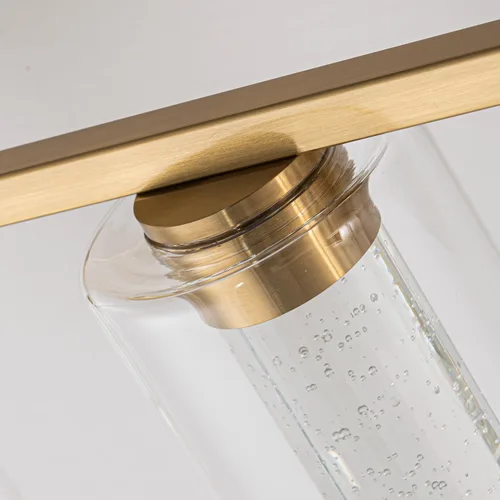 Miniatura 9 de SineRise Lámpara de tocador dorada de 3 luces con 3 modos de color (3000K/4000K/6000K), Accesorio de luz LED para baño con protección ocular, Luz