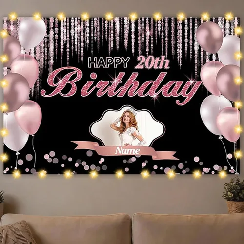 Miniatura 33 de Dicodes Decoraciones de cumpleaños de unicornio personalizadas para niñas, pancarta de cumpleaños de unicornio, decoración de cumpleaños de princesa