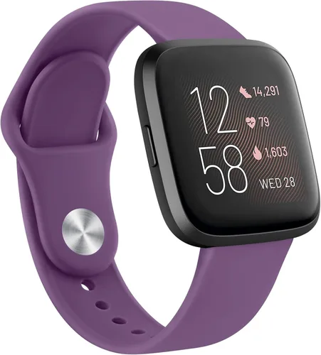 Miniatura 20 de AK Bandas de silicona compatibles con Fitbit Versa 2 / Versa / Lite / SE para mujeres y hombres, correas clásicas suaves de repuesto para reloj