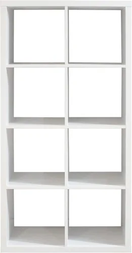 Miniatura 6 de Estantería para libros de 8 cubos, organizador de almacenamiento de cubos de nogal, estantería abierta para aula, sala de juegos para niños, rincón