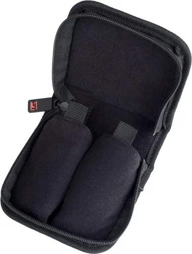 Miniatura 3 de Protec Bolsa de boquilla de trombón doble con cierre de cremallera Negro